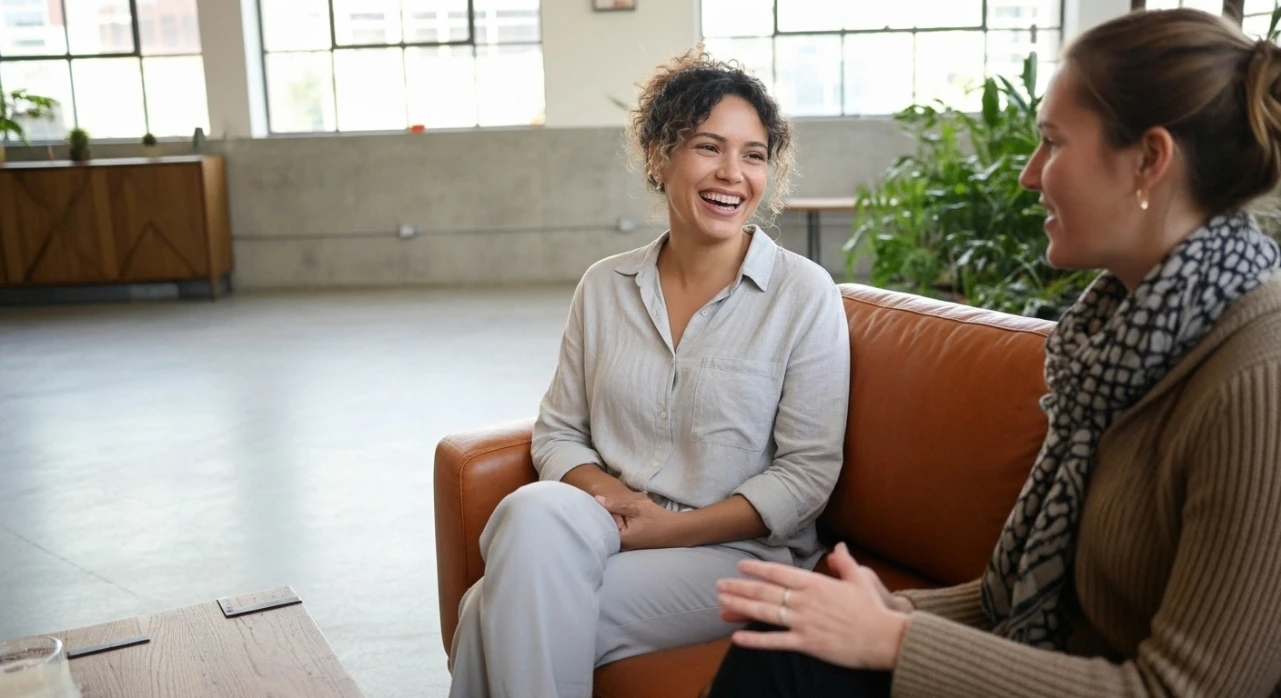 Man and his son sitting at the dining table eating breakfast.